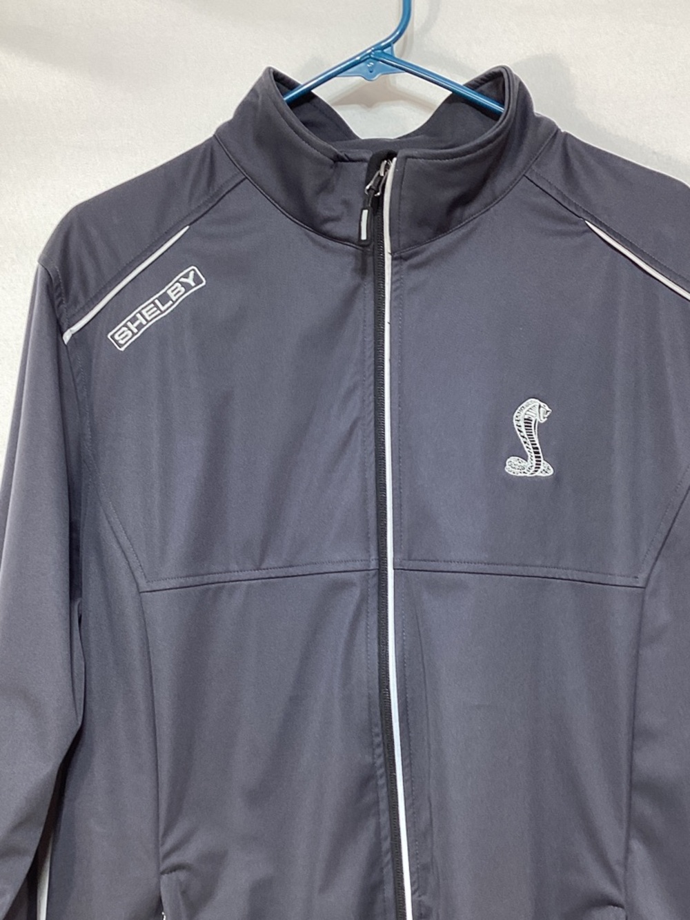 Shelby Black Lightweight Full-Zip Jacket with Cobra Emblem - Picture 2 of 9